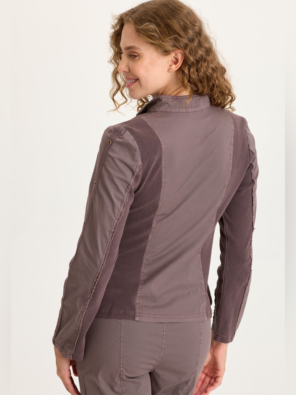 XCVI Murphy Poplin Fitted Zip up Jacket - Picture 4 of 5